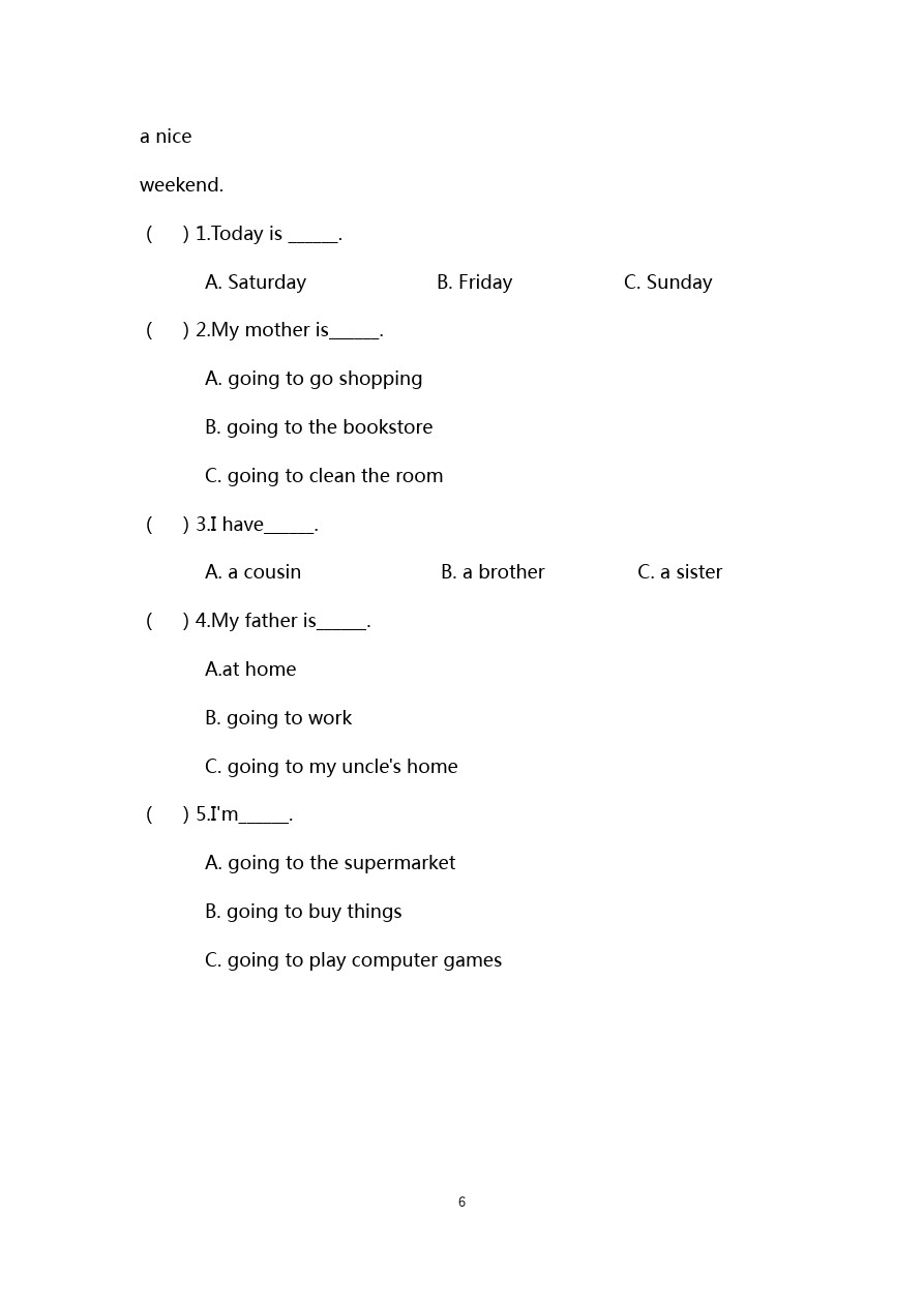 三年级下册英语试题-期中测评卷人教新起点版(含答案)